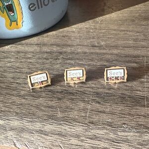 Gold and Pink Earrings